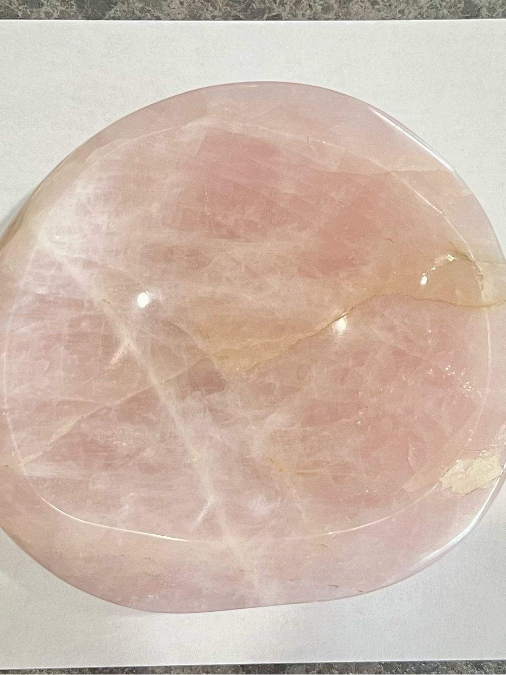 Rose Quartz Decorative Accent Bowl - Pink